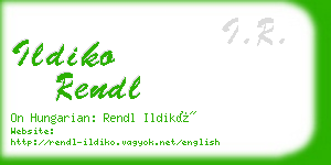 ildiko rendl business card